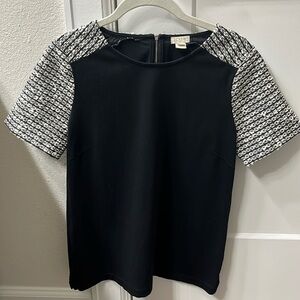 JCrew Factory mixed media top